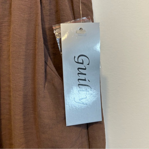 Guilty Drawstring Waist Cargo Pants Roll Tab Ankle - Picture 3 of 8